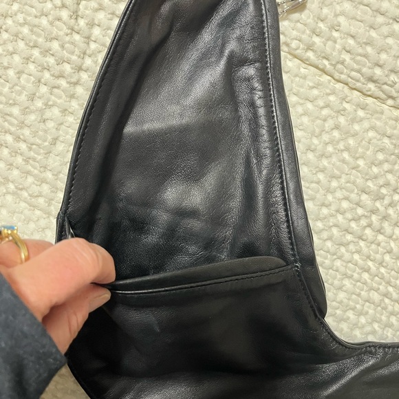 Black Leather Sash Bag - Picture 3 of 9